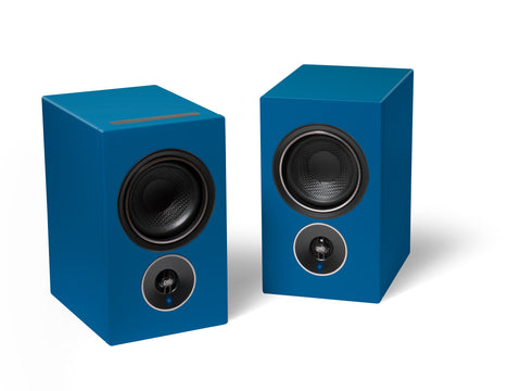 PSB Alpha iQ Speakers (Midnight Blue) - Front View