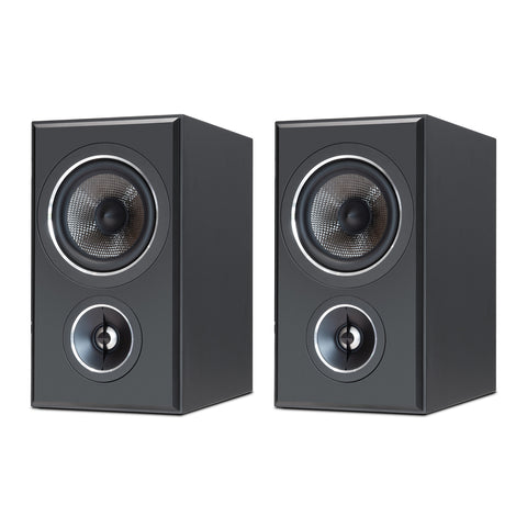 Imagine B50 Bookshelf Speakers (Black) - without Grilles - Front View