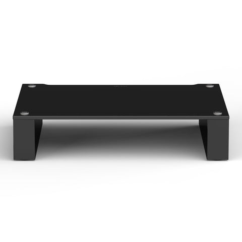 Blok Stax 2G 120 Shelf Component - High Gloss Black/Black Glass - Front View