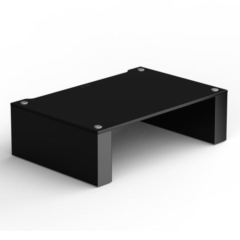 Blok Stax 2G 170 Shelf Component - High Gloss Black/Black Glass - 3/4 View