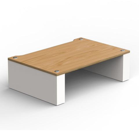 Blok Stax 2G 170 Shelf Component - Satin White/Natural Ash - 3/4 View