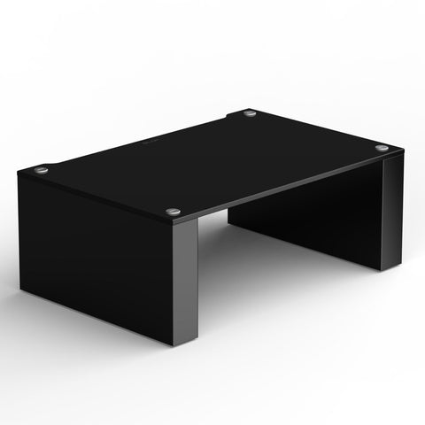 Blok Stax 2G 220 Shelf Component - High Gloss Black/Black Glass - 3/4 View