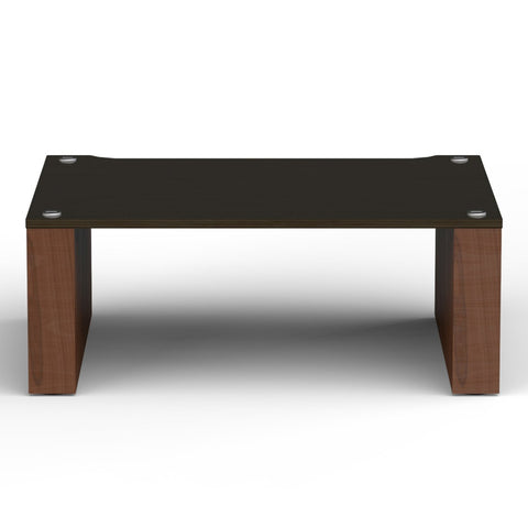 Blok Stax 2G 220 Shelf Component - Dark Walnut/Black Ash - Front View