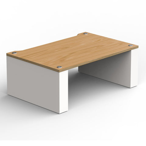 Blok Stax 2G 220 Shelf Component - Satin White/Natural Ash - 3/4 View