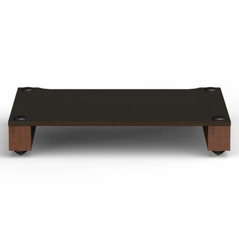 Blok Stax 2G Base Shelf Component - Dark Walnut/Black Ash - Front View