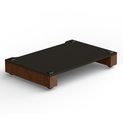 Blok Stax 2G Base Shelf Component - Dark Walnut/Black Ash - 3/4 View