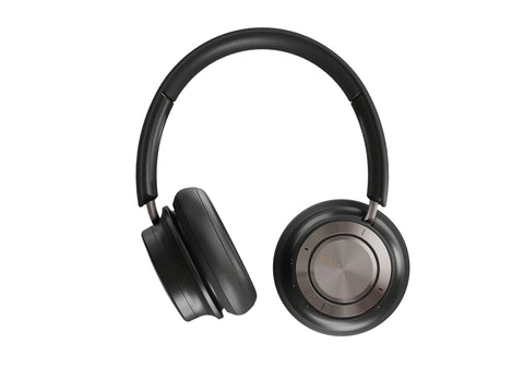 DALI IO-8 Headphones - Iron Black - One Ear Cup Flat, One Ear Cup in Listening Position - Above View