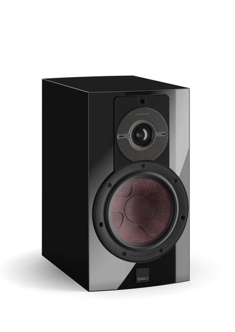 DALI Rubikore 2 High Gloss Black without grille - 3/4 Front View