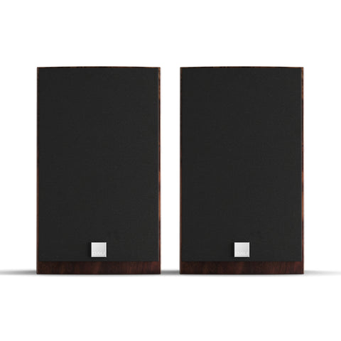 DALI Menuet Special Edition Wild Walnut Bookshelf Speakers with Grilles - Front View