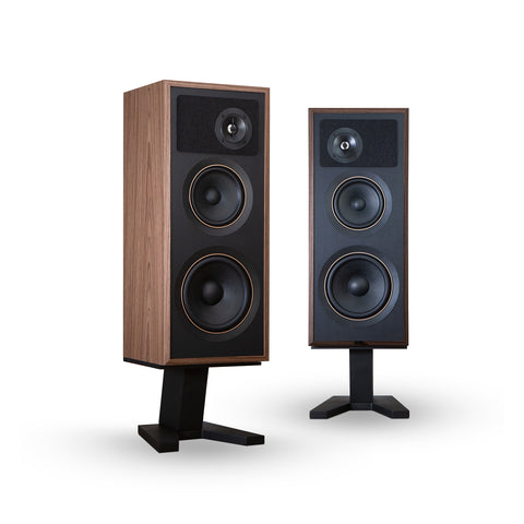 Passif 50 Walnut Speakers without Grilles - Front View