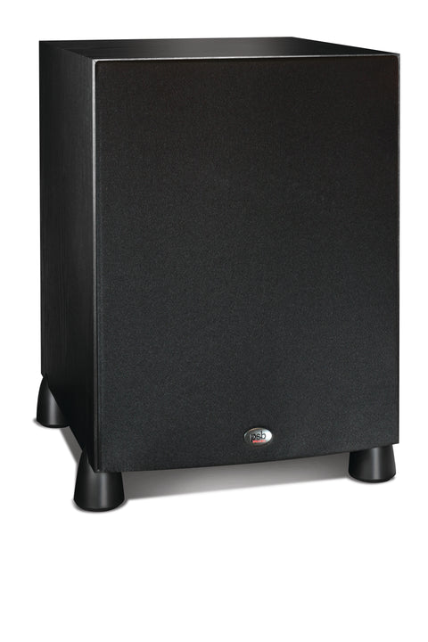 PSB Subseries 200 Black - with Grille 3/4 view