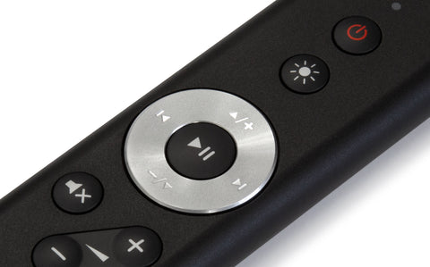 Close up of Bluesound RC1 Remote