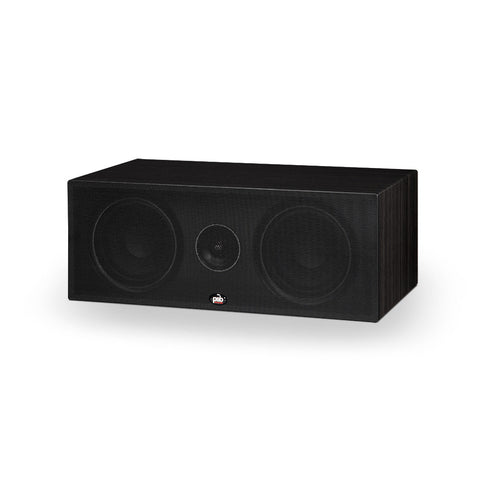 PSB Alpha C10 Black Center Channel with Grille - Front View