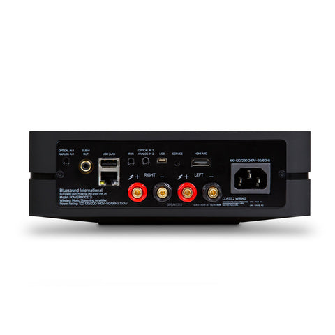 Bluesound Powernode 2i Black (HDMI) - Rear View