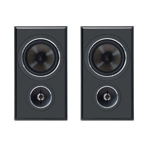 Imagine B50 Bookshelf Speakers (Black) - without Grilles - Front View