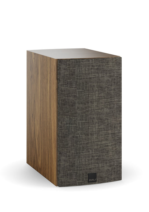 DALI Rubikore 2 Natural Walnut with grille - 3/4 Front View