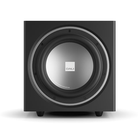 DALI Sub E-9F Black Subwoofer without Grille - Front View