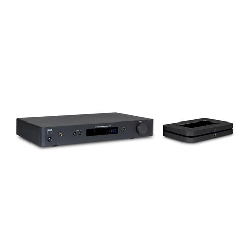 NAD C328 Hybrid Digital DAC Amplifier with Bluesound Node (Black) - Front View