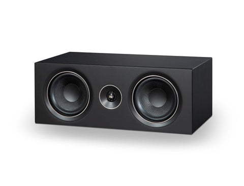 PSB Alpha C10 Black Ash without grille - 3/4 view