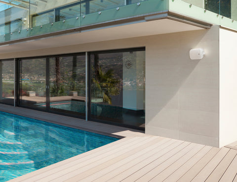 PSB CS500 Outdoor speaker installed on house poolside