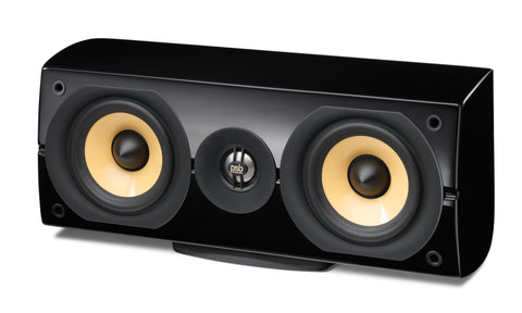 PSB Imagine Mini Center Channel Speaker (Black) without Grille - Front View