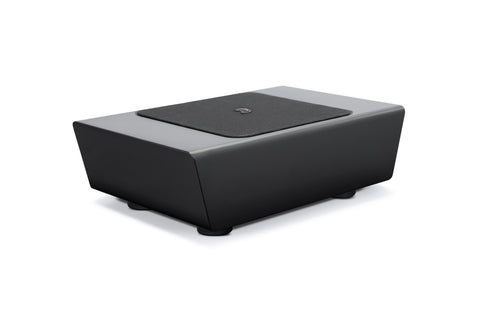 Bluesound Pulse Sub Plus Black laying down - 3/4 View