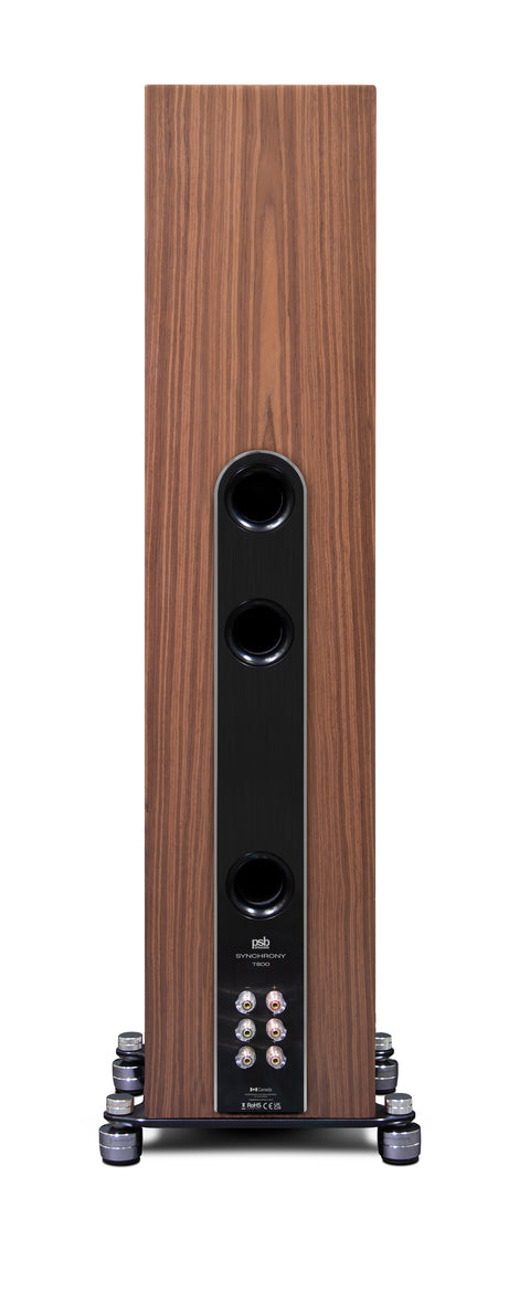 PSB Synchrony T800 Satin Walnut Speaker - Rear View