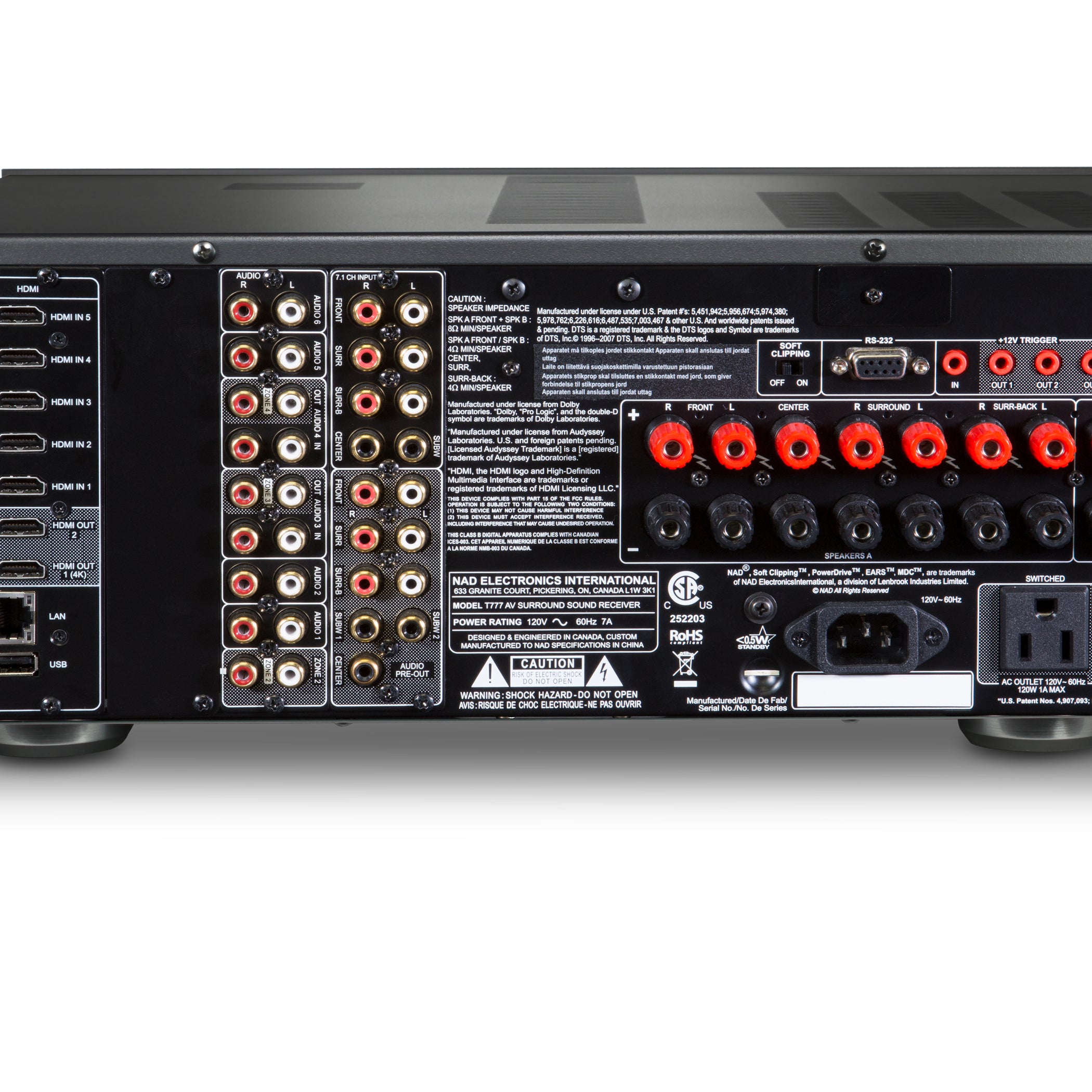NAD T777 V3 A/V Surround Sound Receiver – The Audio Factory - USA