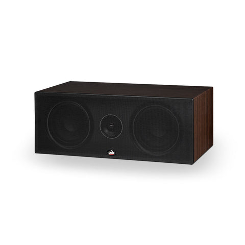 PSB Alpha C10 Walnut Center Channel with Grille - Front View