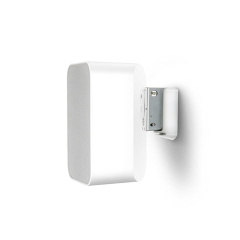 Pulse Flex Wall Mount Bracket White with Speaker mounted - Side View