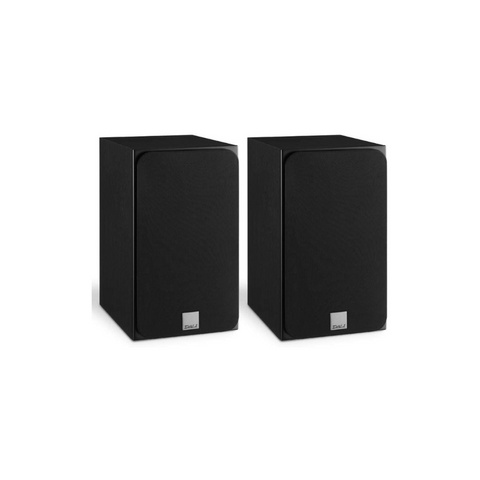 DALI Oberon 1 Black Bookshelf Speakers with Grilles - Front View