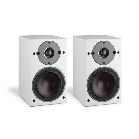 DALI Oberon 1 Light Oak Bookshelf Speakers without Grilles - Front View